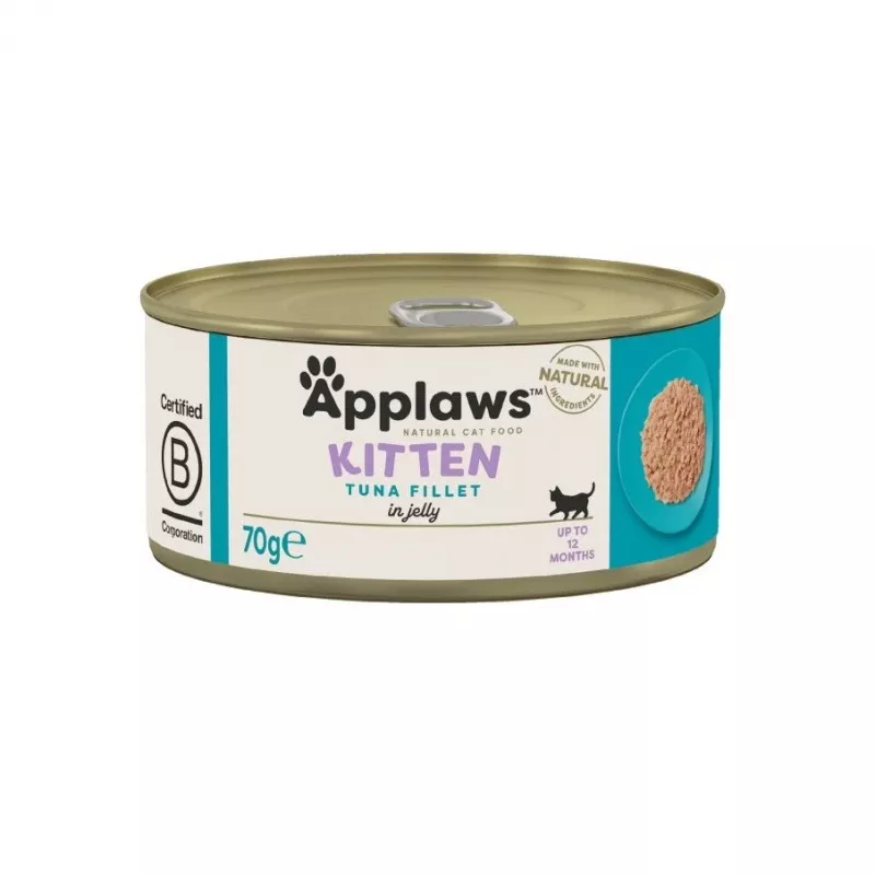 Šlapias kačių maistas Applaws Tuna su krabu ir cukinija želė 70 g skardinė