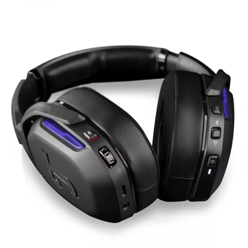 Teufel CAGE PRO belaidės ausinės su galvos juosta, žaidimams, USB Type-C, Bluetooth, juodos