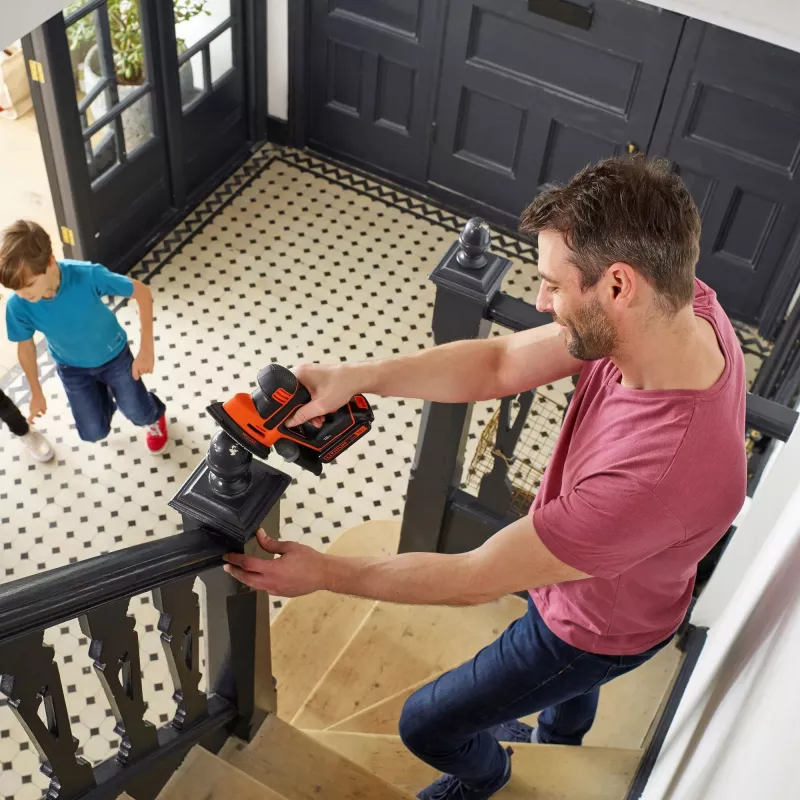Detalinis šlifuoklis Black & Decker BDCDS18N, belaidis 18V Li‑Jon 1.5Ah, 12 000 RPM, juodai oranžinis