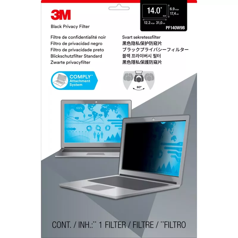 3M privatumo filtras 14 colių 16:9 COMPLY