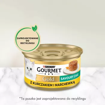 GOURMET GOLD - Sūrus pyragas su vištiena ir morka 85g