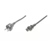 Assmann maitinimo laidas Schuko – C5 M/F, 1,2 m, H05VV-F3G 0,75 mm², juodas (AK-440115-012-S)