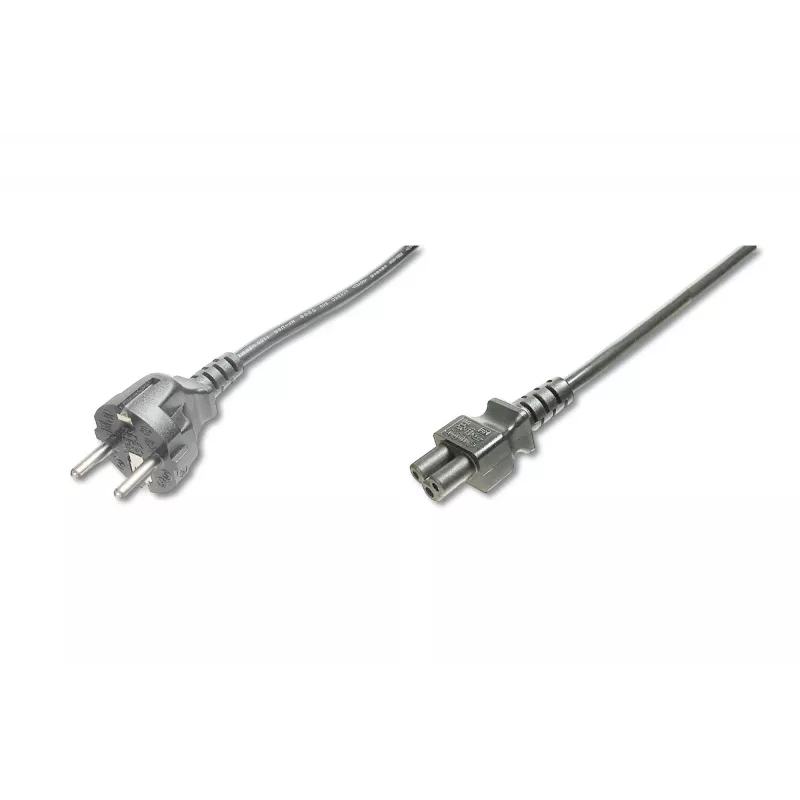 Assmann maitinimo laidas Schuko – C5 M/F, 1,2 m, H05VV-F3G 0,75 mm², juodas (AK-440115-012-S)