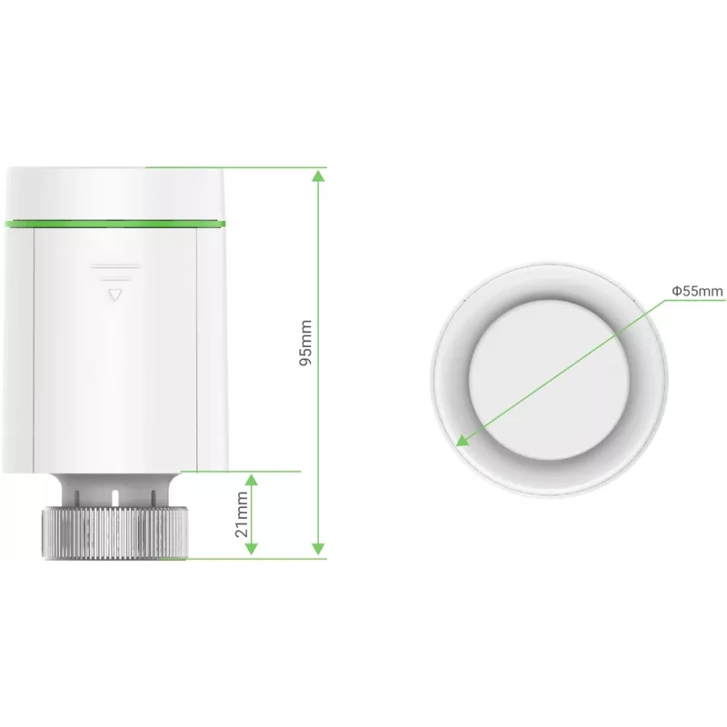 Patalpų sukamasis LED jutiklis EZVIZ T55 — baltas plastikas, AA baterija, Ø 5,5 cm, aukštis 95 mm