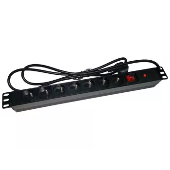 Alantec PZ071U ilgintuvas 1,8 m 7 lizdų vidaus naudojimui Juoda