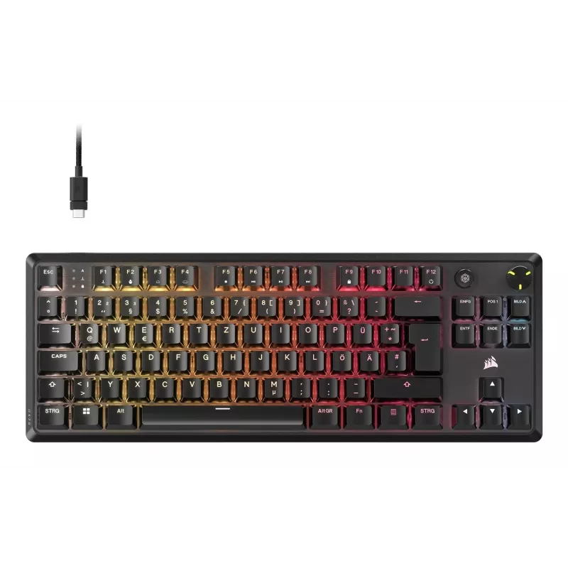 Klaviatūra CORSAIR K70 Core TKL USB RGB LED Juoda