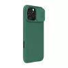 Apsauginis dėklas Nillkin CamShield Pro, skirtas iPhone 16 Pro Max, žalias, su slankiojančiu kameros dangteliu, galinė ir šoninė apsauga