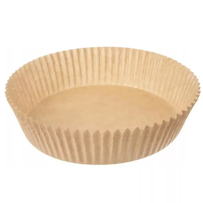Kepimo popieriniai įdėklai orinei gruzdintuvei, apvalūs 16 cm, 50 vnt. – sugeriantys riebalus, vienkartiniai