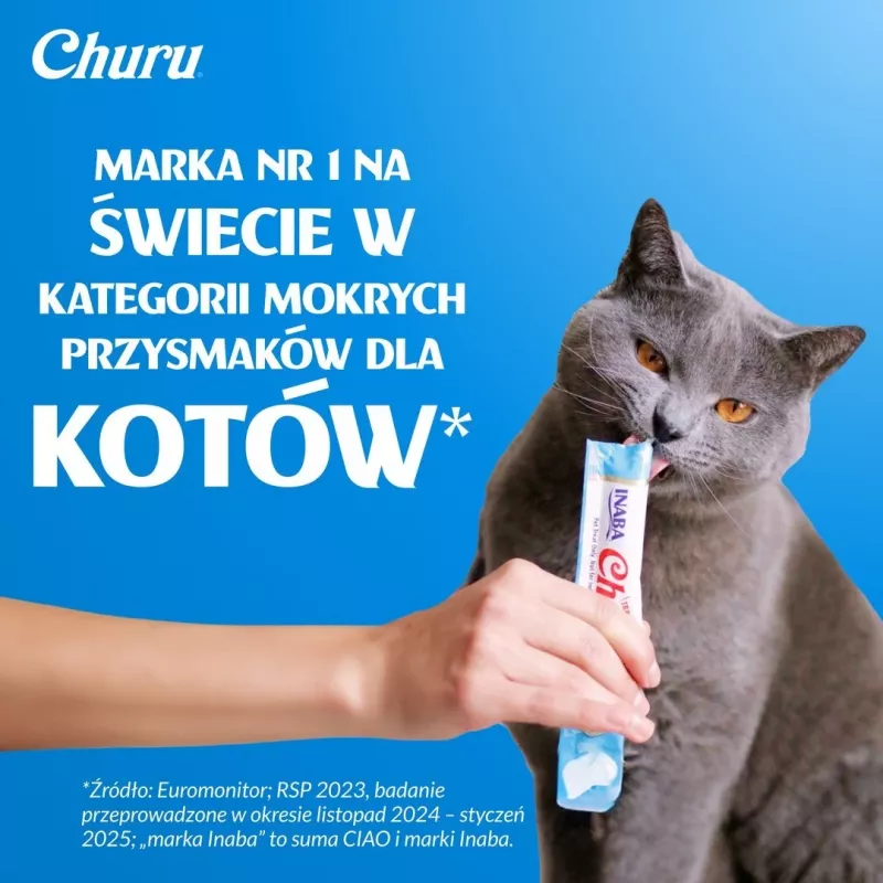 Šlapias kačių maistas INABA Churu 80P Tunų receptas — 80 vamzdelių po 14 g