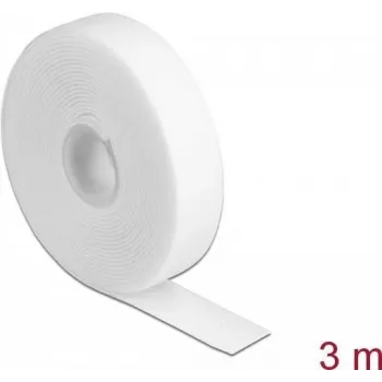 Lipnusis kabelio raištis su lipnia juosta (velcro) DeLOCK 18380, 3 m, 20 mm, baltas