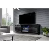 TV spintelė Cama meble QIU 160 – MDF juodas blizgesys, 1600×420×570 mm