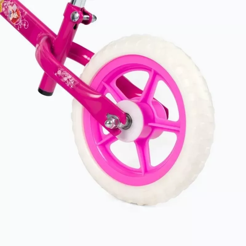 Balansinis dviratis HUFFY Princess 10 colių vaikams, be pedalų, lengvas rėmas, putų padangos
