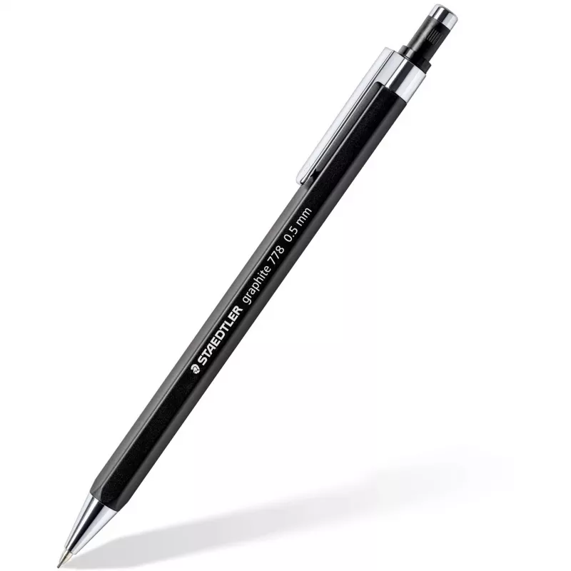 Grafitinis pieštukas Staedtler 7785ABK25D HB šešiakampis juodai sidabrinis, 1 vnt.