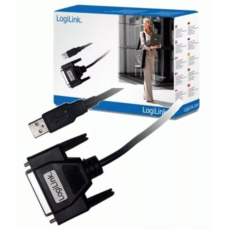 LogiLink UA0054A lygiagretusis kabelis juodas 1,8 m