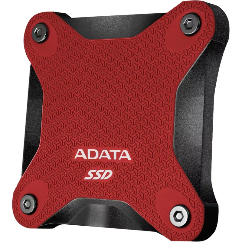 Išorinis SSD ADATA SD620 1 TB, nešiojamas, USB 3.2 Gen 2 (Micro-USB B), skaitymas 520 MB/s, rašymas 460 MB/s, atsparus smūgiams, raudonas