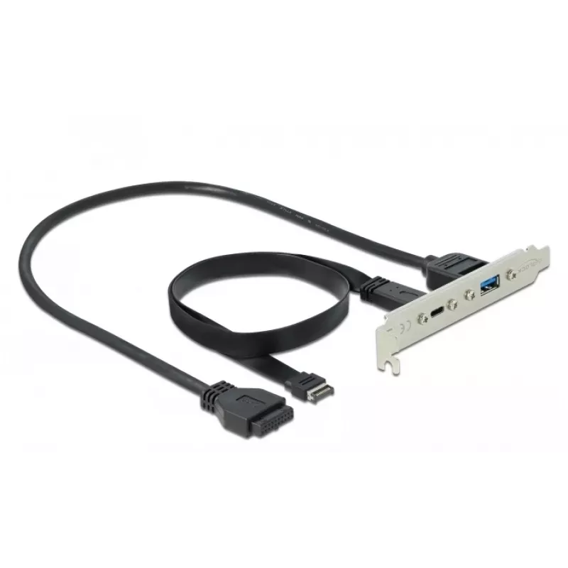 DeLOCK 89934 lizdo laikiklis su 1x USB Type-C ir 1x USB Type-A prievadu