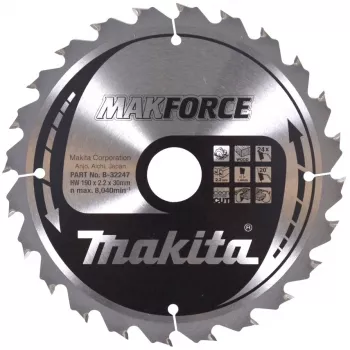 Makita MAKFORCE pjūklo diskas medžiui - 190 mm - 24 dantys