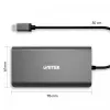 UNITEK uHUB O8+ laidinis USB 3.2 Gen 1 Type-C lizdas pilkas 100W Power Delivery