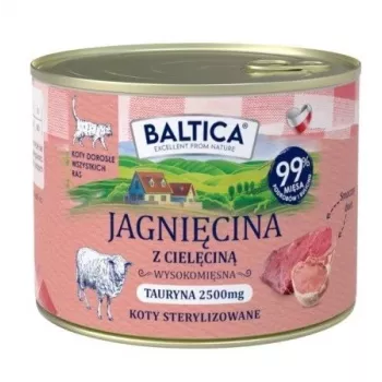 BALTICA regional flavours Ėriena su veršiena – šlapias ėdalas katėms – 185g