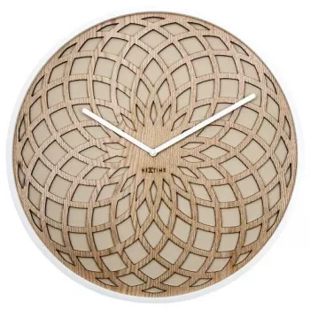 NeXtime laikrodis 3149be Sun Large, Ø50 cm, sieninis, smėlio spalvos