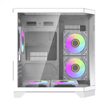 Kompiuterio korpusas Darflash FT350 + 5 aRGB ventiliatoriai (baltas)