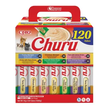 INABA Churu Tuna ir vištienos mišinys – skanėstai katėms – 120x14g