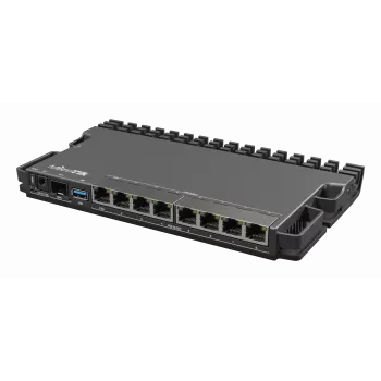 Laidinis maršrutizatorius MikroTik RB5009UPR+S+IN — 8x RJ-45 PoE prievadai, 2.5GbE, SFP+ lizdas, RouterOS