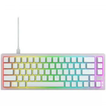 CHERRY K5V2 kompaktiška žaidimų klaviatūra USB QWERTY angliškas išdėstymas balta 67 klavišai RGB LED