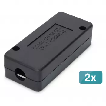 DIGITUS CAT 7 jungties modulis, 2 vnt., Cat7, ABS korpusas, juodas, 80×35×26 mm
