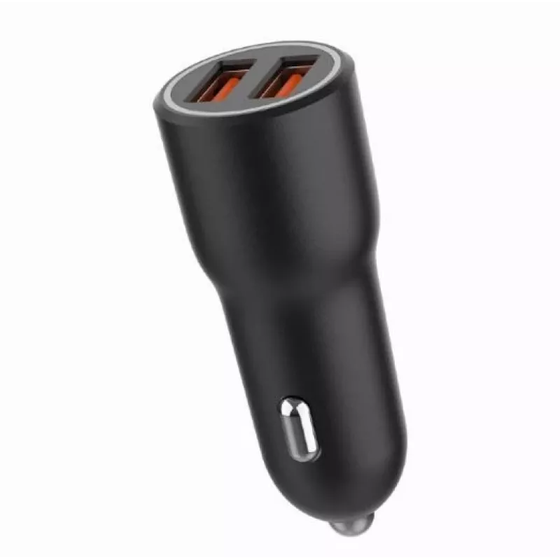 Automobilinis mobiliojo įrenginio įkroviklis Gembird TA-UC-A2QC36-CAR-01, 36 W, 12–24 V, cigaretinis kištukas, juodas