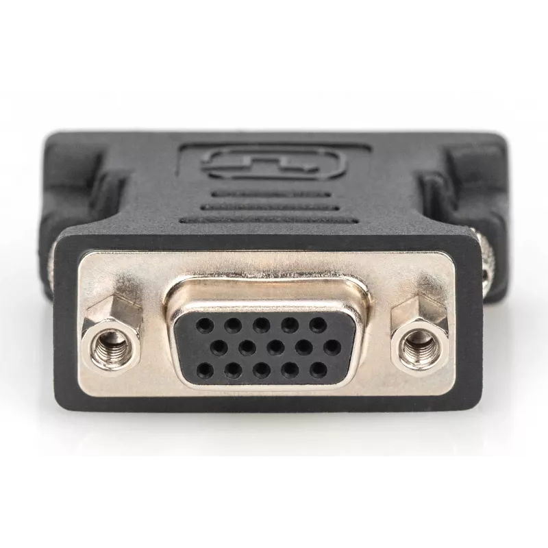 Assmann DVI adapteris DVI(24+5) - HD15 M/F, DVI-I dual link, juodas (AK-320504-000-S)