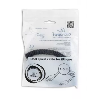Gembird CC-LMAM-1.5M laidas – 1,5 m, Lightning į USB-A, juodas