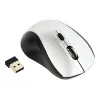 Belaidė optinė pelė Gembird MUSW-4B-02-BS, RF, abipusė, 1600 DPI, 4 mygtukai, sidabrinė/juoda