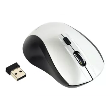Belaidė optinė pelė Gembird MUSW-4B-02-BS, RF, abipusė, 1600 DPI, 4 mygtukai, sidabrinė/juoda