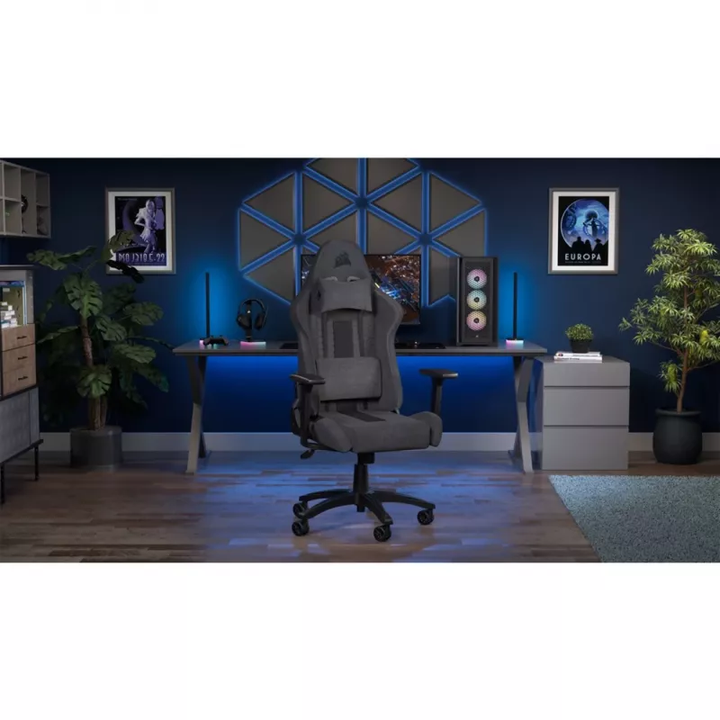 CORSAIR TC100 RELAXED Žaidimų kėdė (Audinys - Pilka/Juoda)