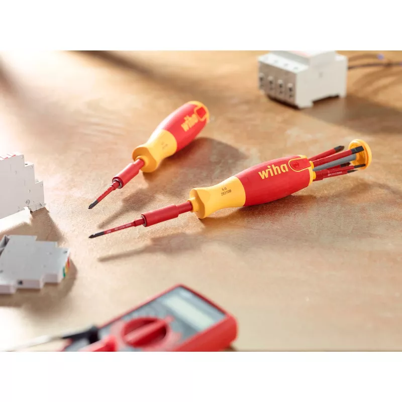 Atsuktuvų rinkinys wiha 41157 LiftUp electric, izoliuotas, raudonas/geltonas, 7 vnt.