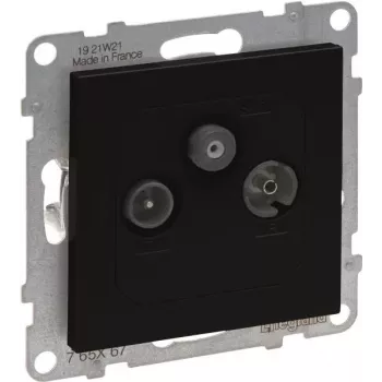 Legrand SEANO 765367 TV/R/SAT vieno lizdo antenos rozetė, juoda