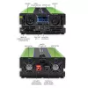 Qoltec Monolith įtampos keitiklis | Akumuliatoriaus įkroviklis | UPS | 2000 W | 4000 W | 12 V į 230 V | Grynas sinusas | LCD juodai žalias