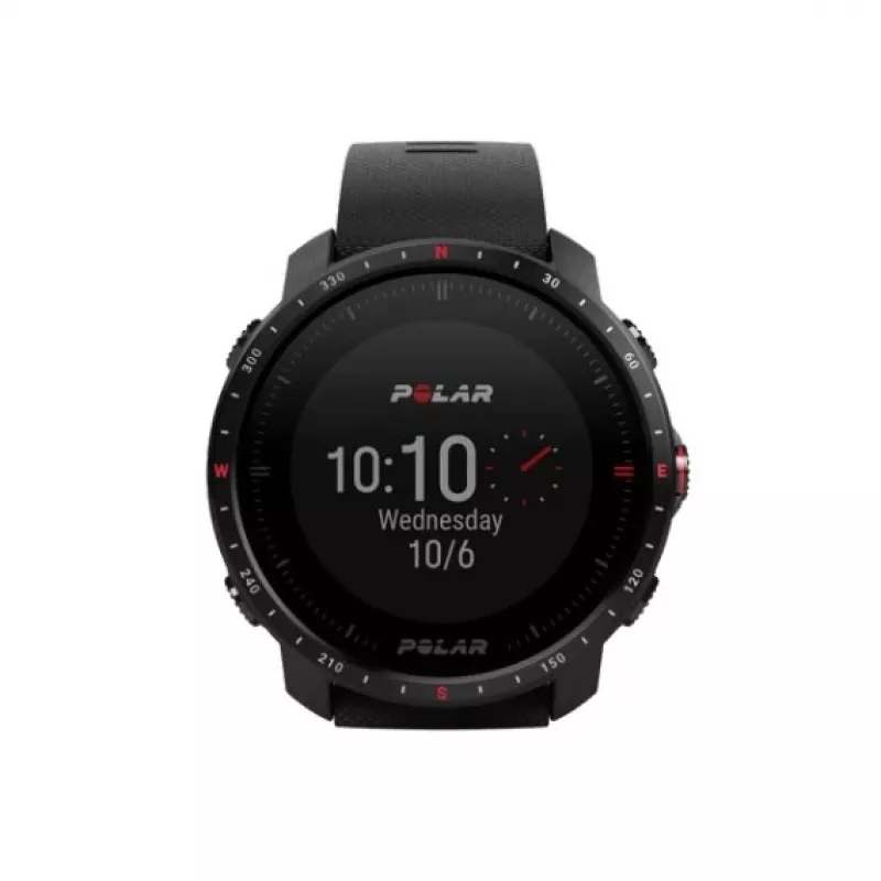 Polar Grit X Pro Titanium sportinis laikrodis su perforuotu odiniu dirželiu, pilkas, M/L