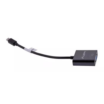 Adapteris VGA (D-Sub) į Mini DisplayPort Lanberg AD-0006-BK, 0,2 m, DisplayPort 1.2, 1920×1200@60Hz, moteriškas MiniDP, juodas