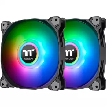 Kompiuterio ventiliatorius Thermaltake Pure Duo 14, 140 mm, PWM, RGB LED, juodas