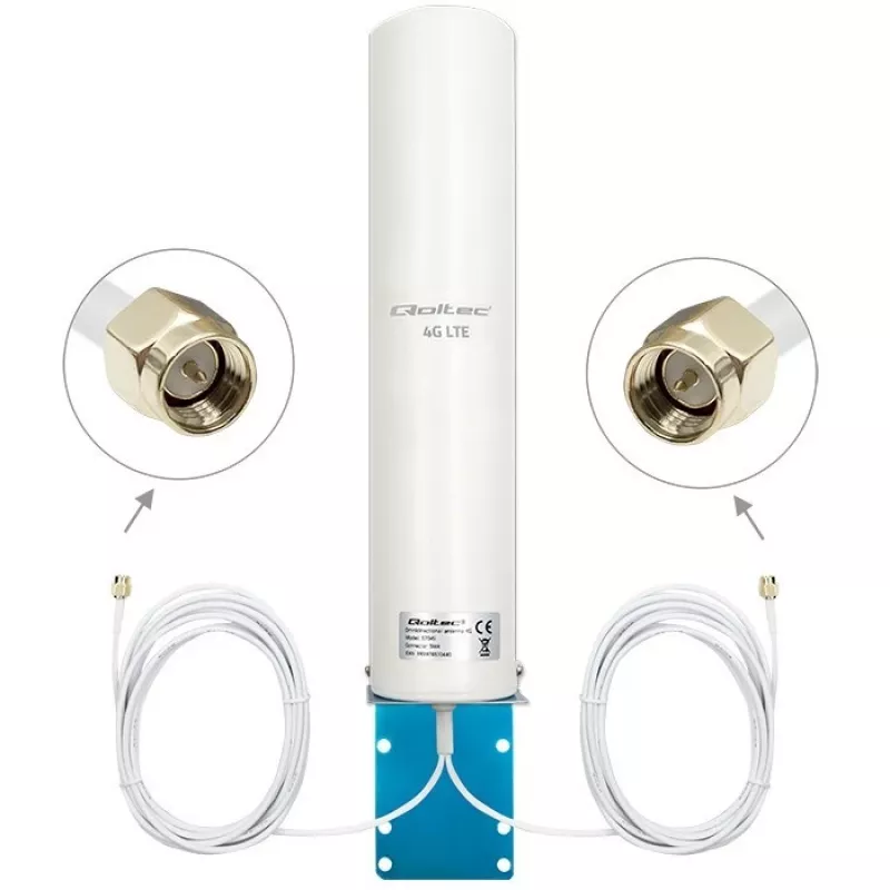 Kryptinė 4G LTE dviejų antenų sistema QOLTEC 57045 12 dBi