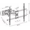 TV laikiklis TB TB-854 iki 100 colių, max 65 kg, VESA 800×600