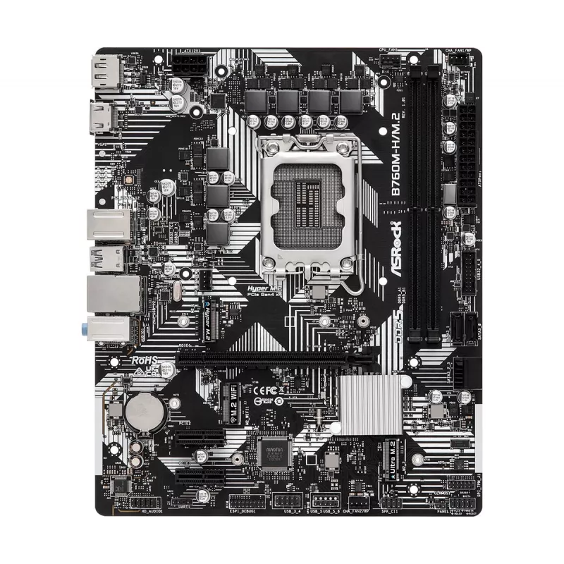 ASRock B760M-HDV/M.2 pagrindinė plokštė Micro-ATX su DDR5