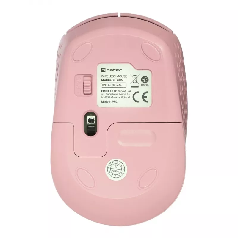 NATEC STORK pelė Home Ambidextrous RF Wireless + USB-A optinė 1600 DPI