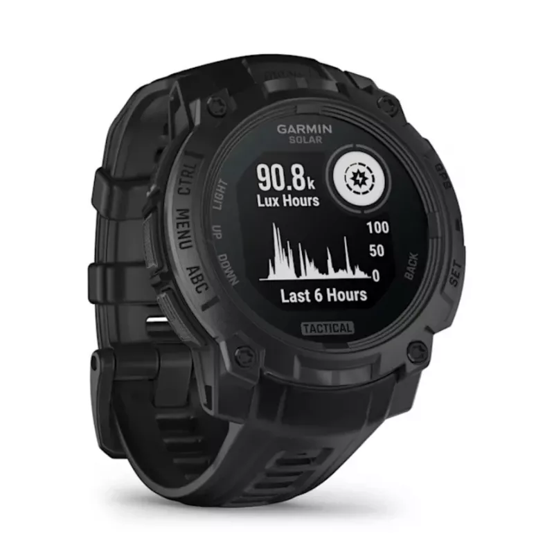 Išmanusis laikrodis GARMIN Instinct 3 45mm Solar Tactical Edition Black — 45 mm, saulės įkrovimas, GPS, širdies ritmo matuoklis