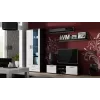 Cama TV stovas SOHO 140 juodas/baltas blizgus
