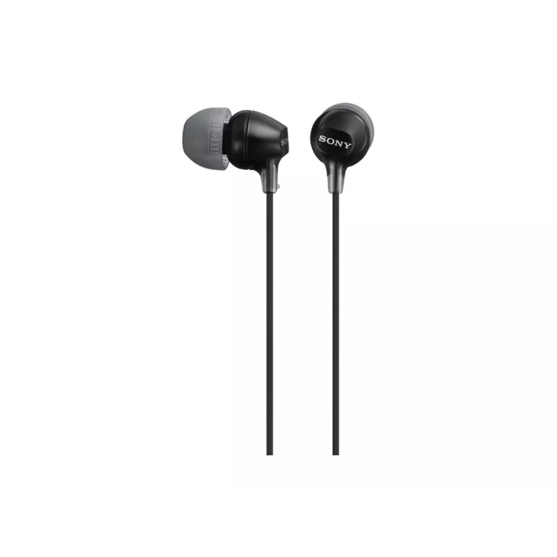 Sony MDR-EX15AP laidinės ausinės, 8–22000 Hz, skambučiams/muzikai, 3 g, juodos