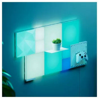 LED skydinis šviestuvas Nanoleaf N8100E00-2TBS — Kvadratinis RGB, maitinamas nuolatine srove, 2 vnt. pakuotė