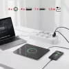 Maitinimo blokas MACLEAN MCE389 W – 6 kištukinių lizdų, 4×USB-A, 1×USB-C, 2500W, 110–240V, 1,5 m laidas, baltas